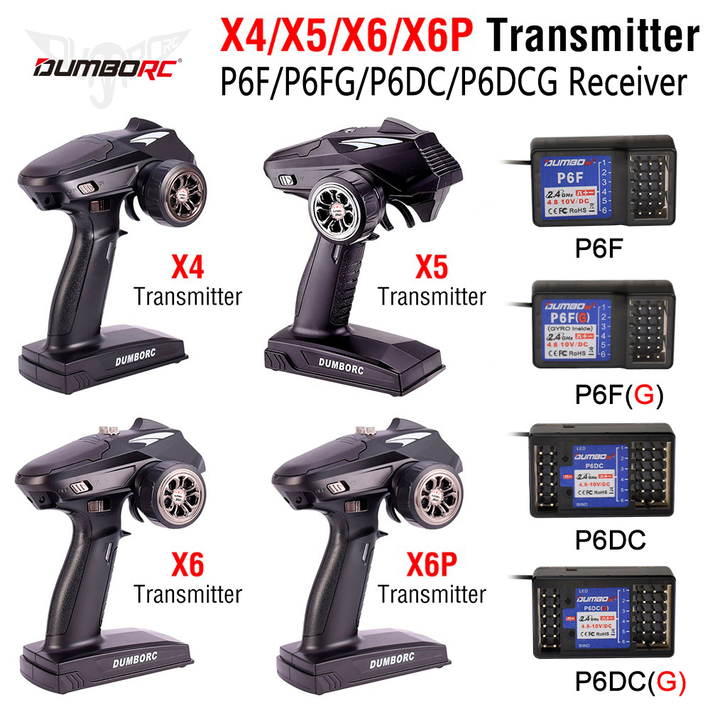 Radio Transmitter 6Ch - DUMBORC X6P 6CH 2.4G RC contrôleur