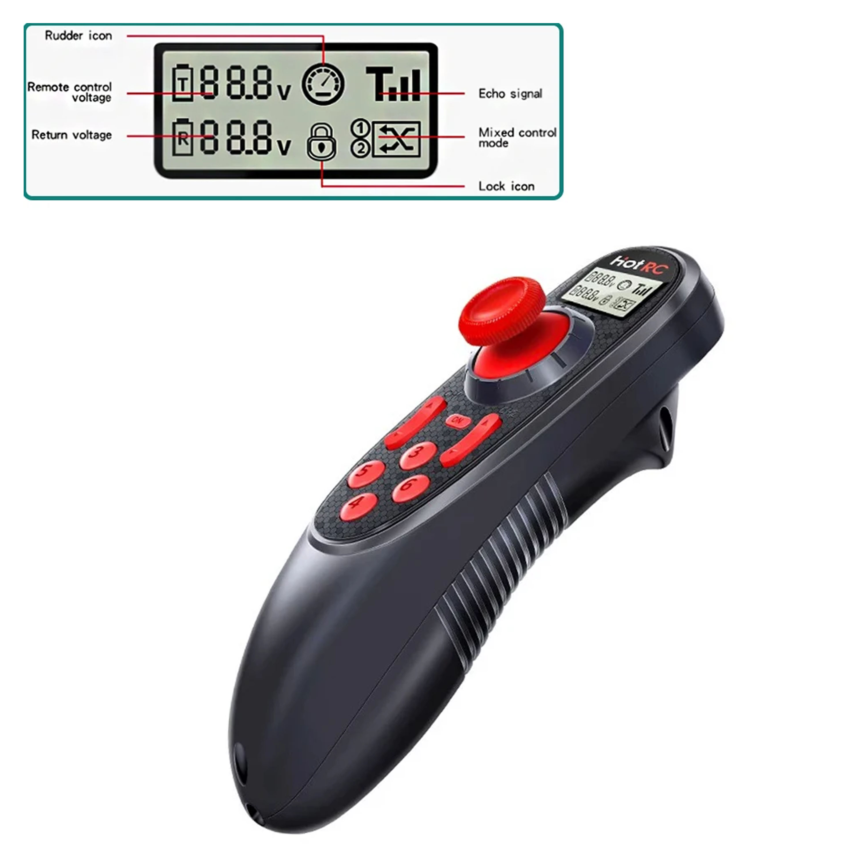 Radio Transmitter 6Ch - Système radio HOTRC DS-600 DS600 6CH