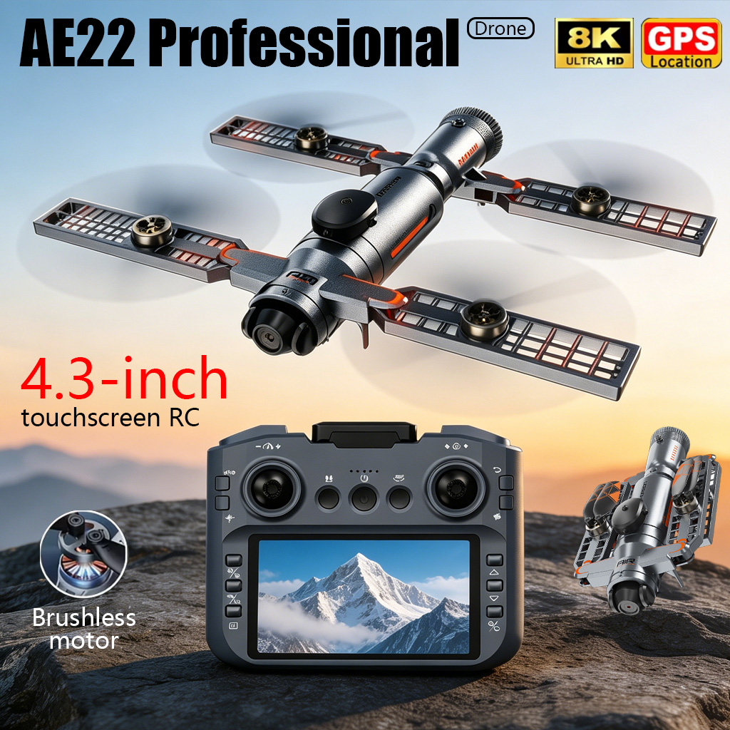 Top Rc Hobby Mini Xcub - Drone pliable AE22 PRO MAX amélioré,