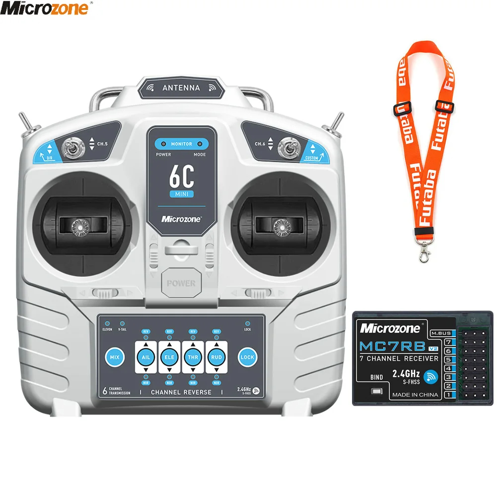 Radio Transmitter 6Ch - MicroZone-Contrôleur émetteur MC6C Mini V2 2.4G