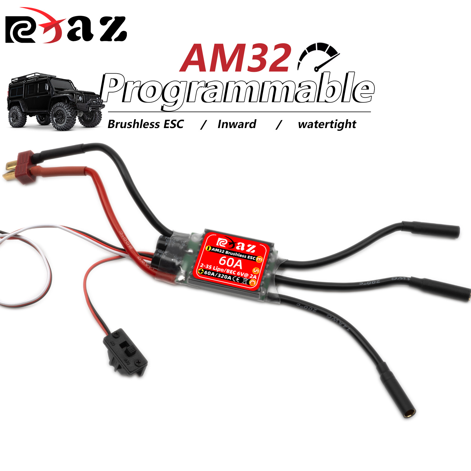 Esc Waterproof 60A - RCXAZ AM32 60A ESC sans balais