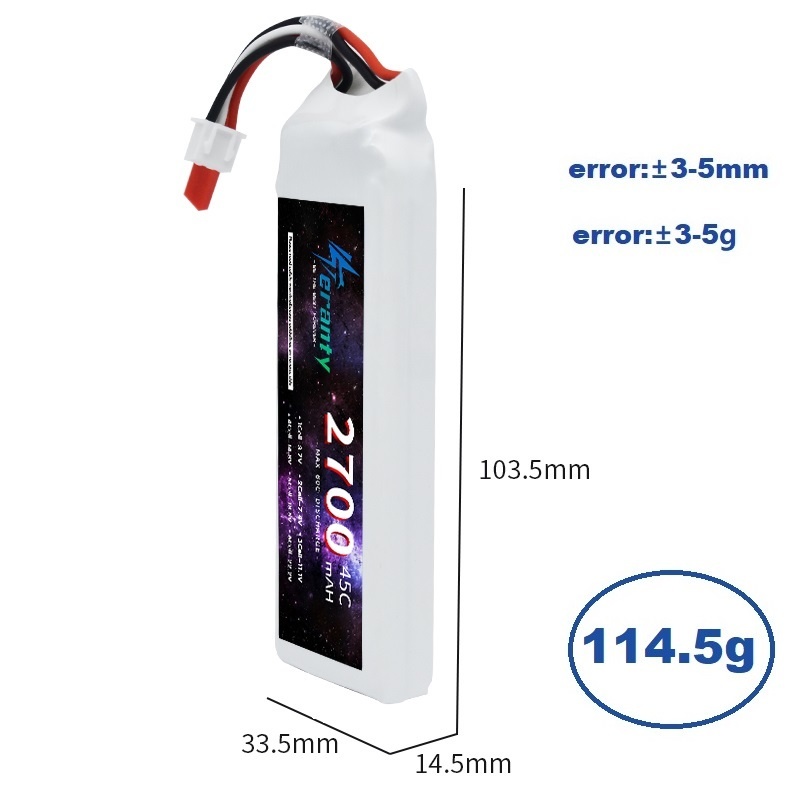 1/3 pièces 2S 7.4V Lipo batter - Rc Hobby Grade avis et prix