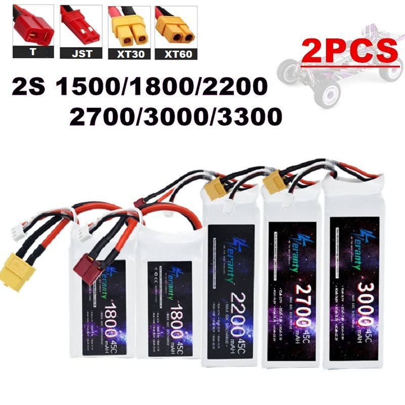2 pièces 7.4V Lipo 2S batterie - Rc Hobby Helicopter avis et prix